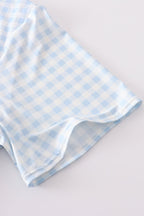 Patriotic plaid flag embroidery woman bikini swim cover up - Insatiable Sensations