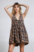 Vintage Bloom Denim Romper - Insatiable Sensations