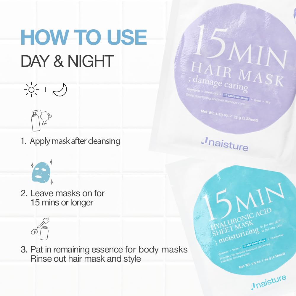 Naisture 15 Min Pamper Me Kit Korean Spa Skincare Gift Set - Insatiable Sensations