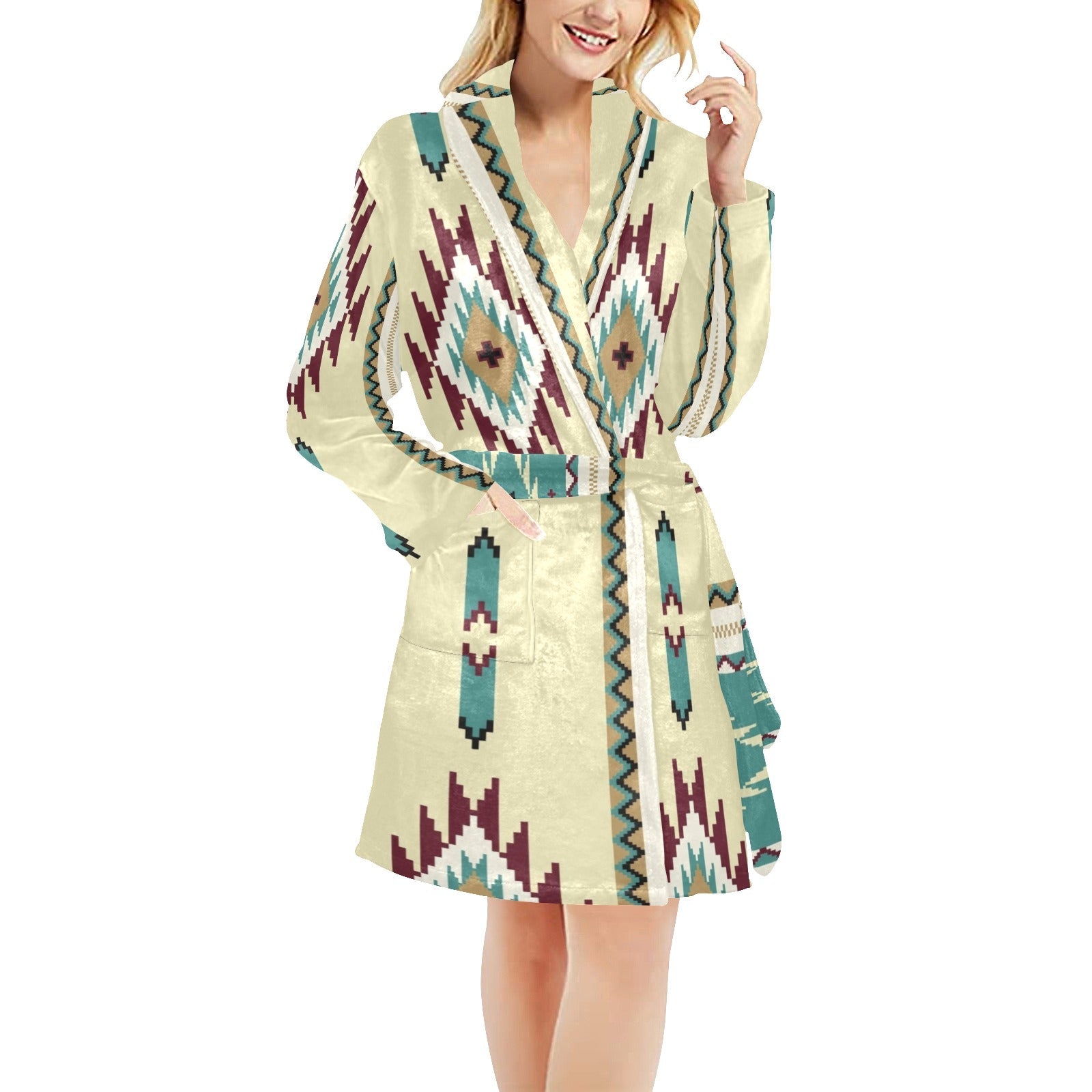 Taos Aztec Women's Bath Robe - Soft & Cozy - Insatiable Sensations