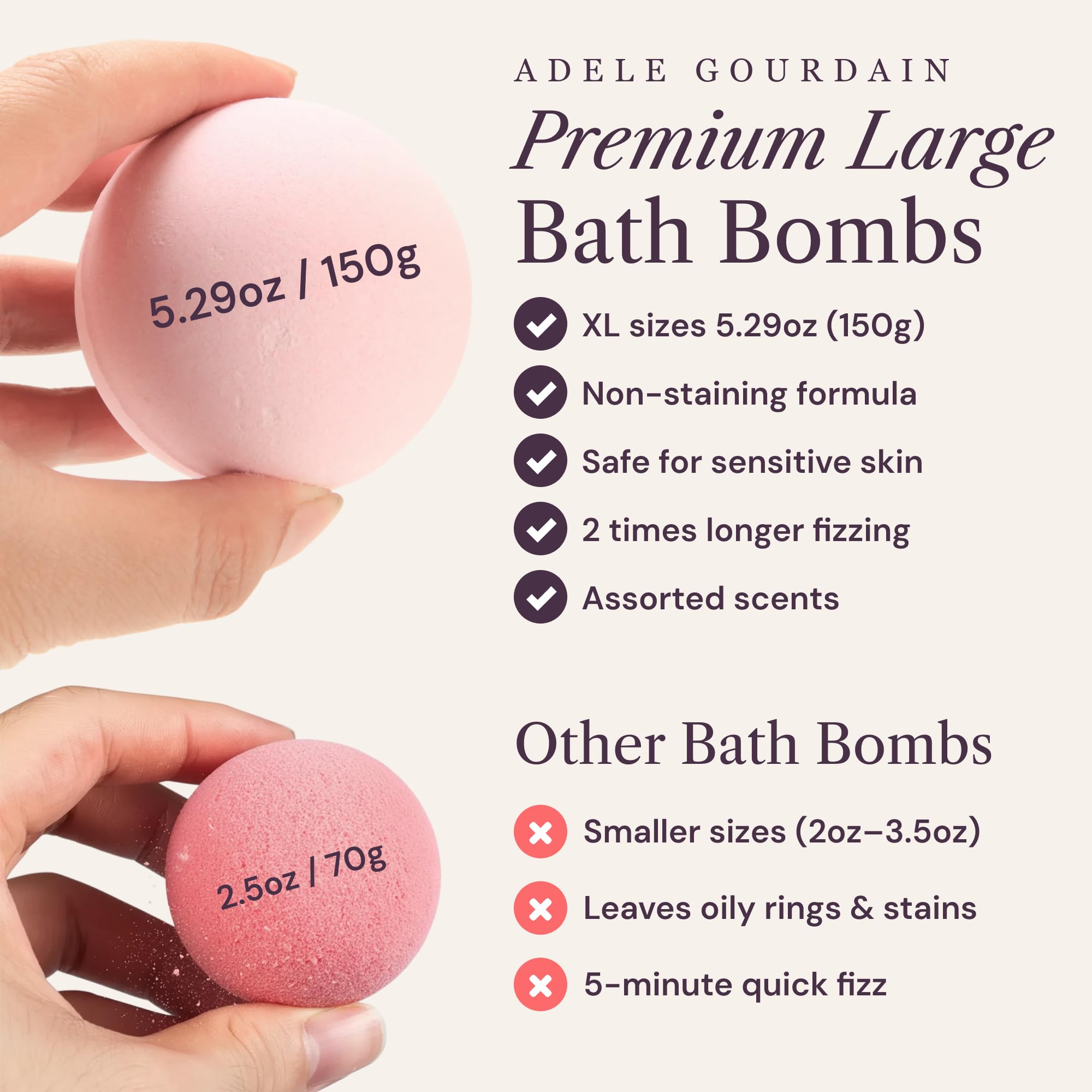 ADELEGOURDAIN Bath Bombs Set 7 pcs - Insatiable Sensations