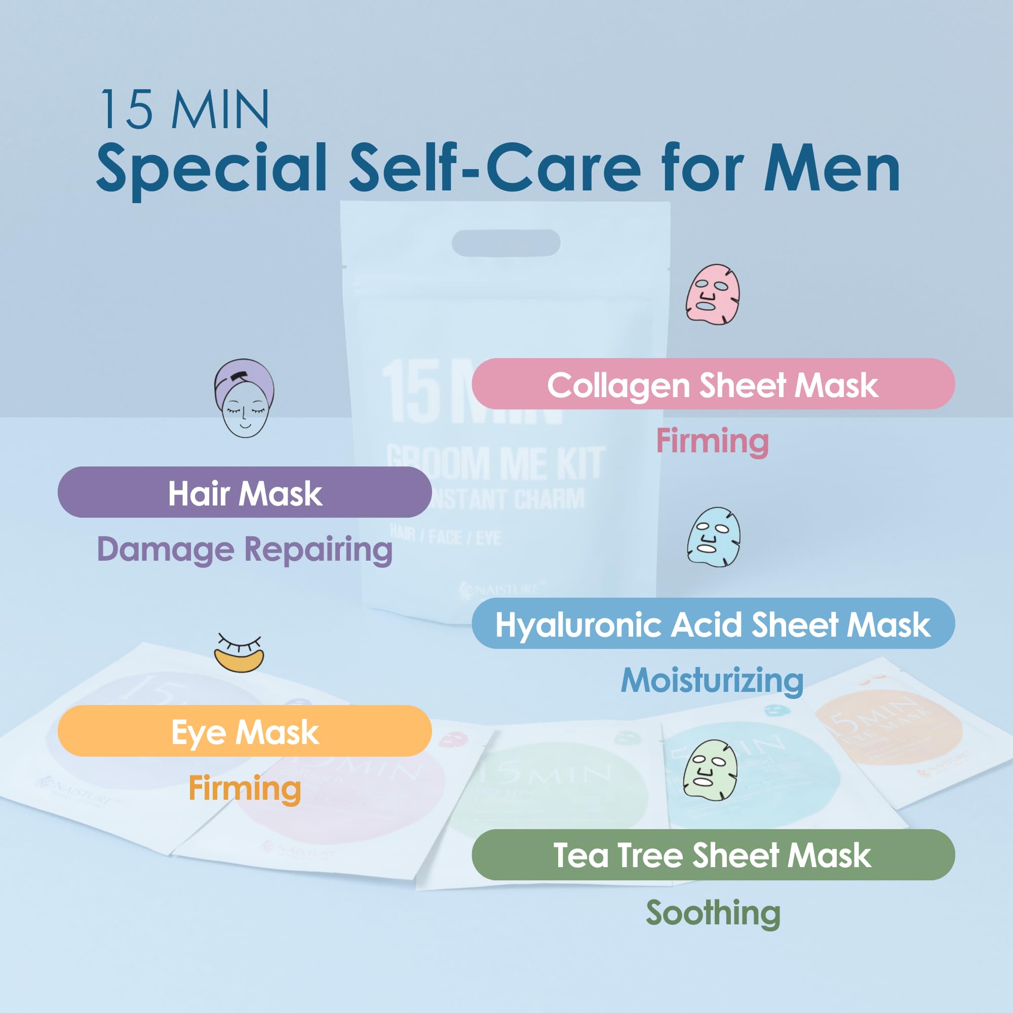 Naisture 15 Min Pamper Me Kit Korean Spa Skincare Gift Set - Insatiable Sensations