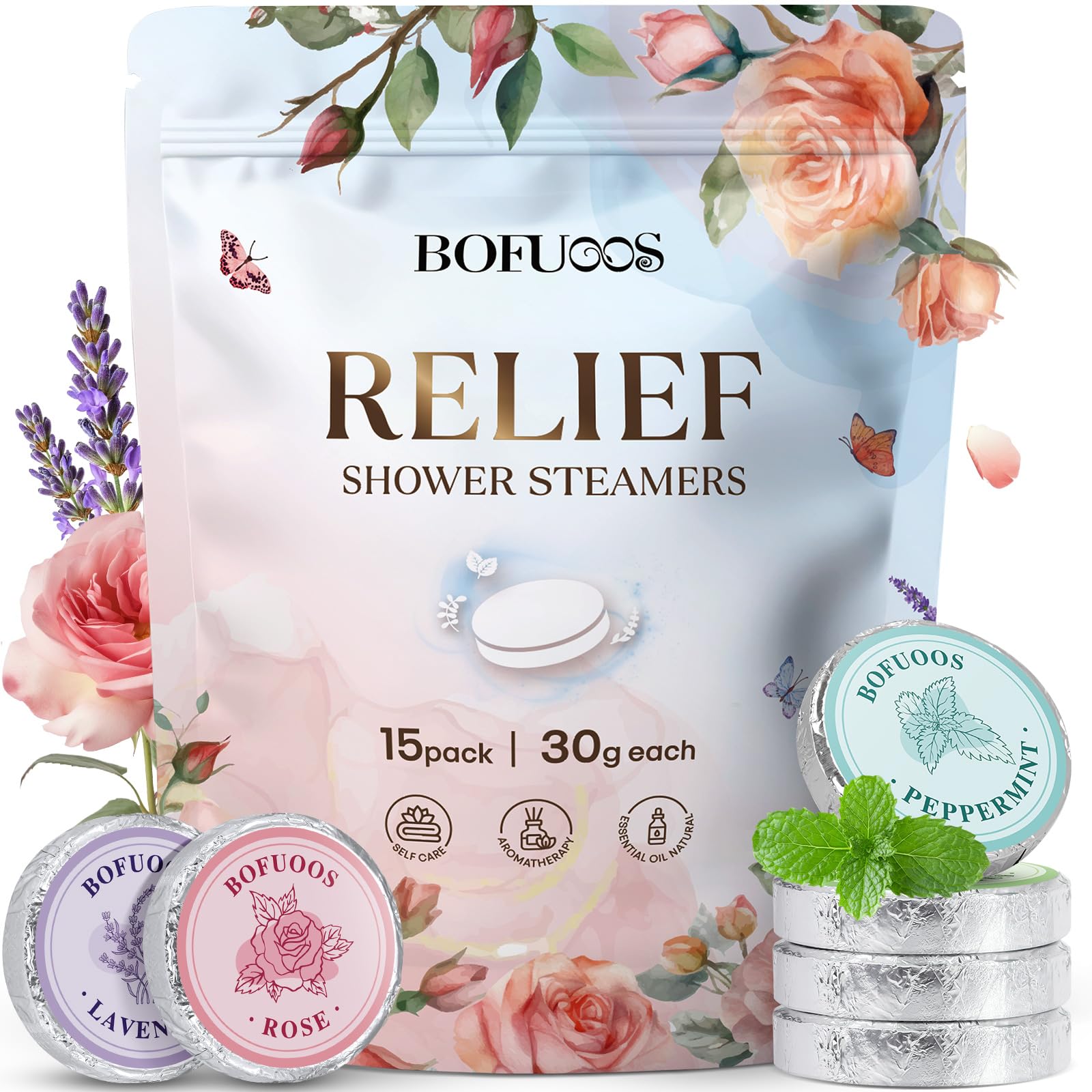 Shower Steamers Aromatherapy, Birthday Gift for Women Teen Girl Mom | Premium Natural Essential Oils Bath Bombs, Spa Stress Relief & Relaxation Self Care Gifts - Insatiable Sensations