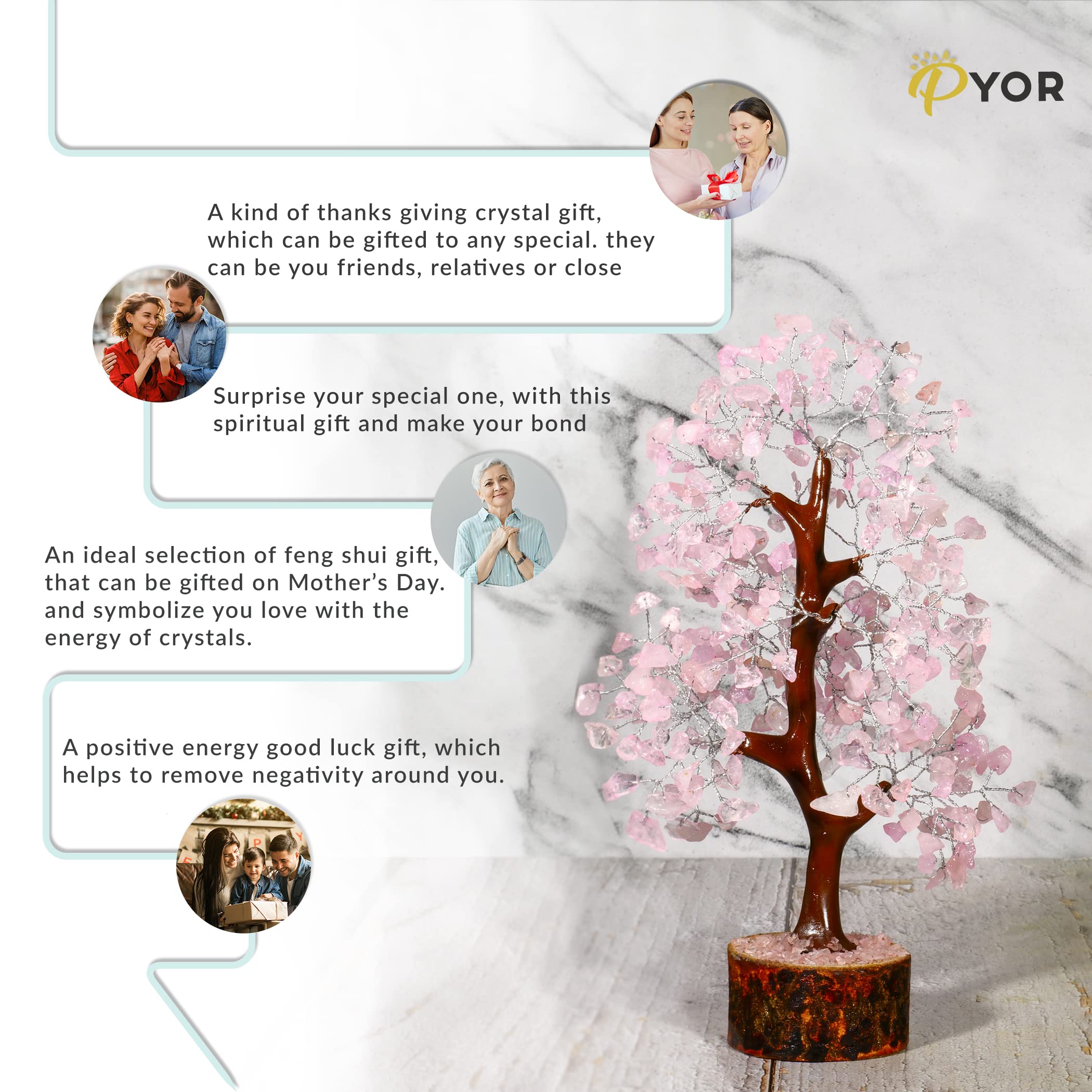 PYOR 7 Chakra Tree of Life Crystal Tree - Insatiable Sensations