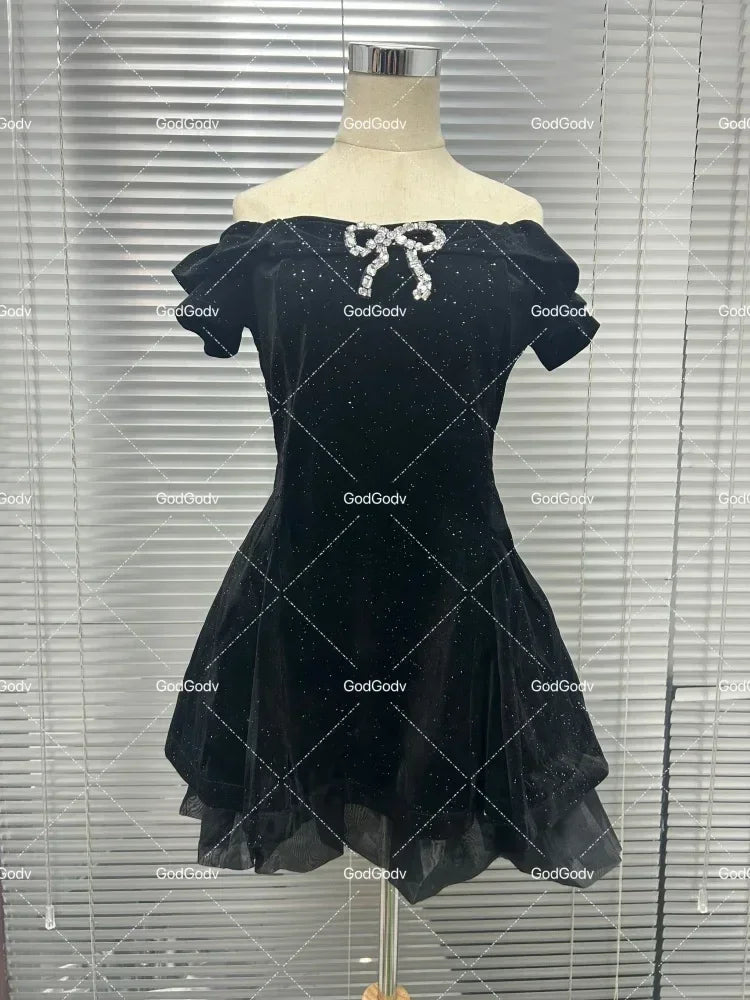 Black French Vintage Elegant Design Woman Dress - Insatiable Sensations