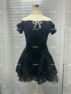 Black French Vintage Elegant Design Woman Dress - Insatiable Sensations