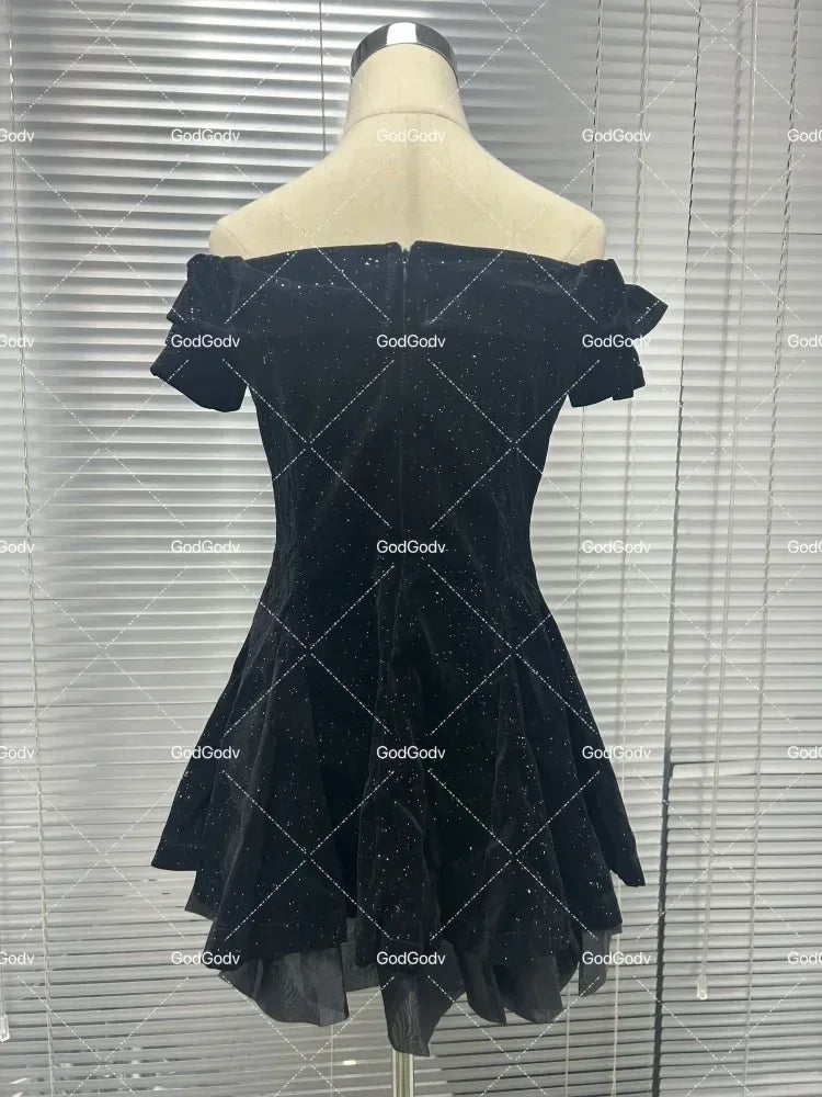 Black French Vintage Elegant Design Woman Dress - Insatiable Sensations