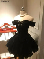 Black French Vintage Elegant Design Woman Dress - Insatiable Sensations