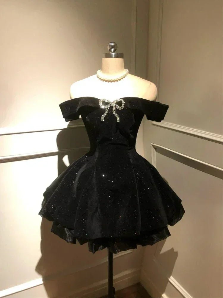 Black French Vintage Elegant Design Woman Dress - Insatiable Sensations