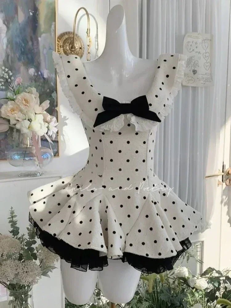 Black French Vintage Elegant Design Woman Dress - Insatiable Sensations