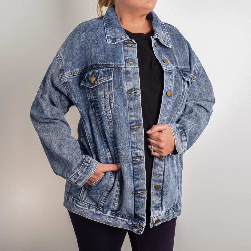 Beautiful Gorgeous Confident Woman Over-sized Denim Jacket - Insatiable Sensations