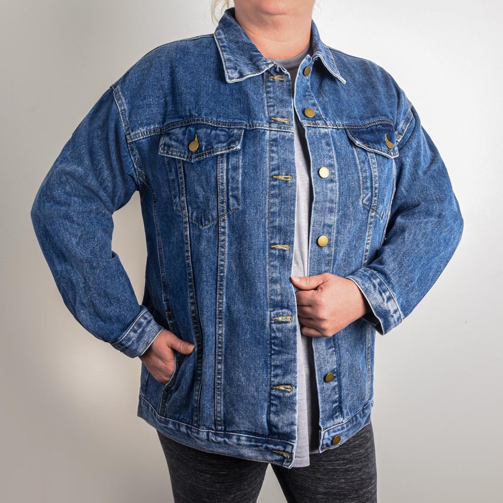 Beautiful Gorgeous Confident Woman Over-sized Denim Jacket - Insatiable Sensations