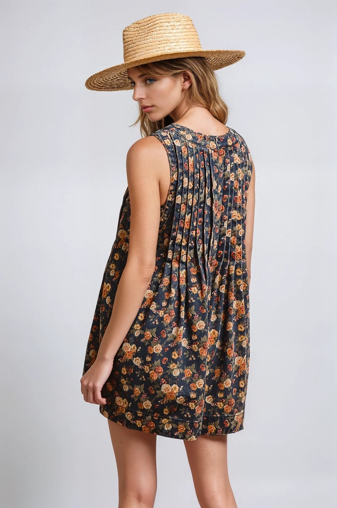 Vintage Bloom Denim Romper - Insatiable Sensations