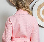 Women’s Waffle Piping Bathrobe – Lightweight Spa-Style Comfort - Insatiable Sensations