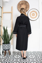Women’s Waffle Piping Bathrobe – Lightweight Spa-Style Comfort - Insatiable Sensations
