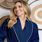 Women’s Waffle Piping Bathrobe – Lightweight Spa-Style Comfort - Insatiable Sensations