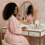 Women’s Waffle Piping Bathrobe – Lightweight Spa-Style Comfort - Insatiable Sensations