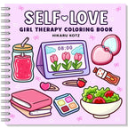 Self-Love: Girl Therapy Coloring Book, Spiral Bound, 40 pg. , 8.5" x 8.5" - Insatiable Sensations