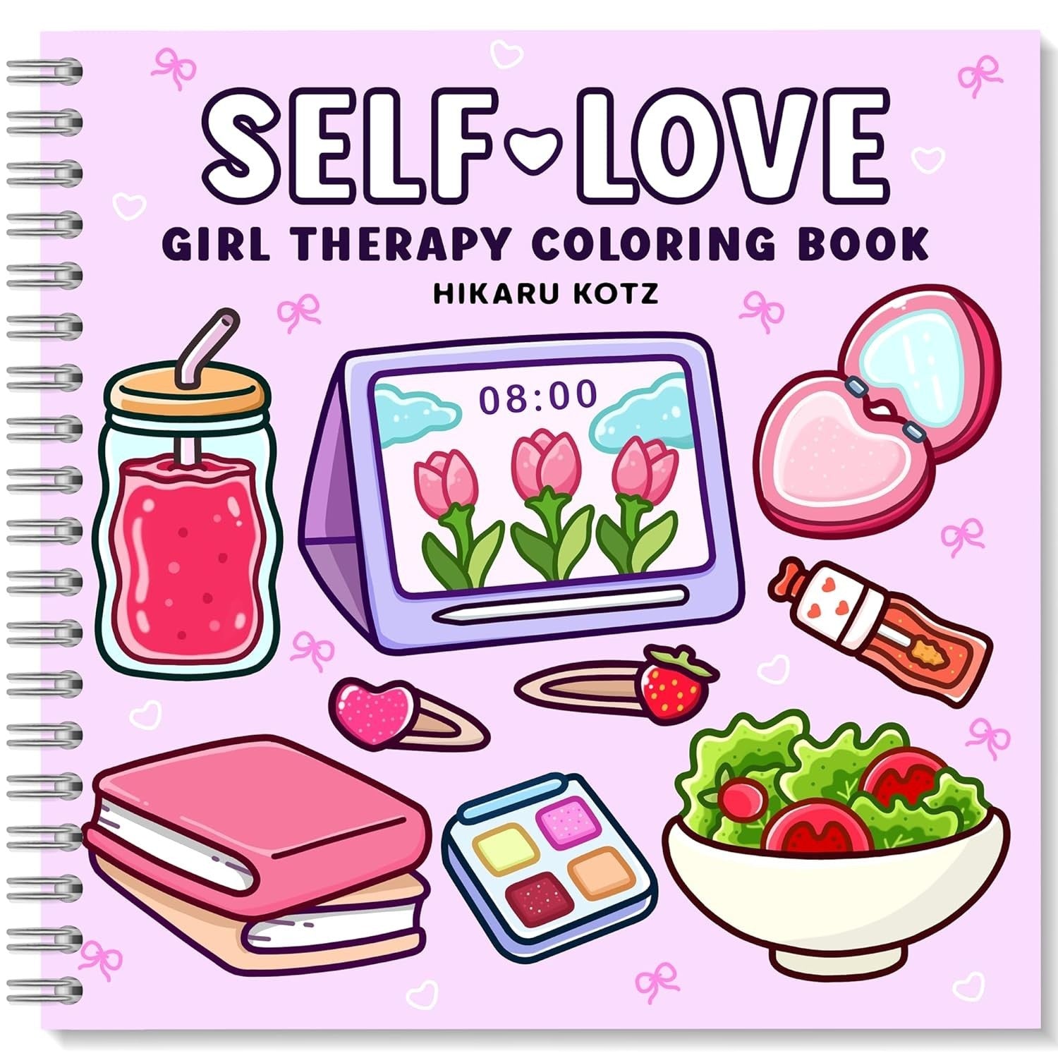 Self-Love: Girl Therapy Coloring Book, Spiral Bound, 40 pg. , 8.5" x 8.5" - Insatiable Sensations