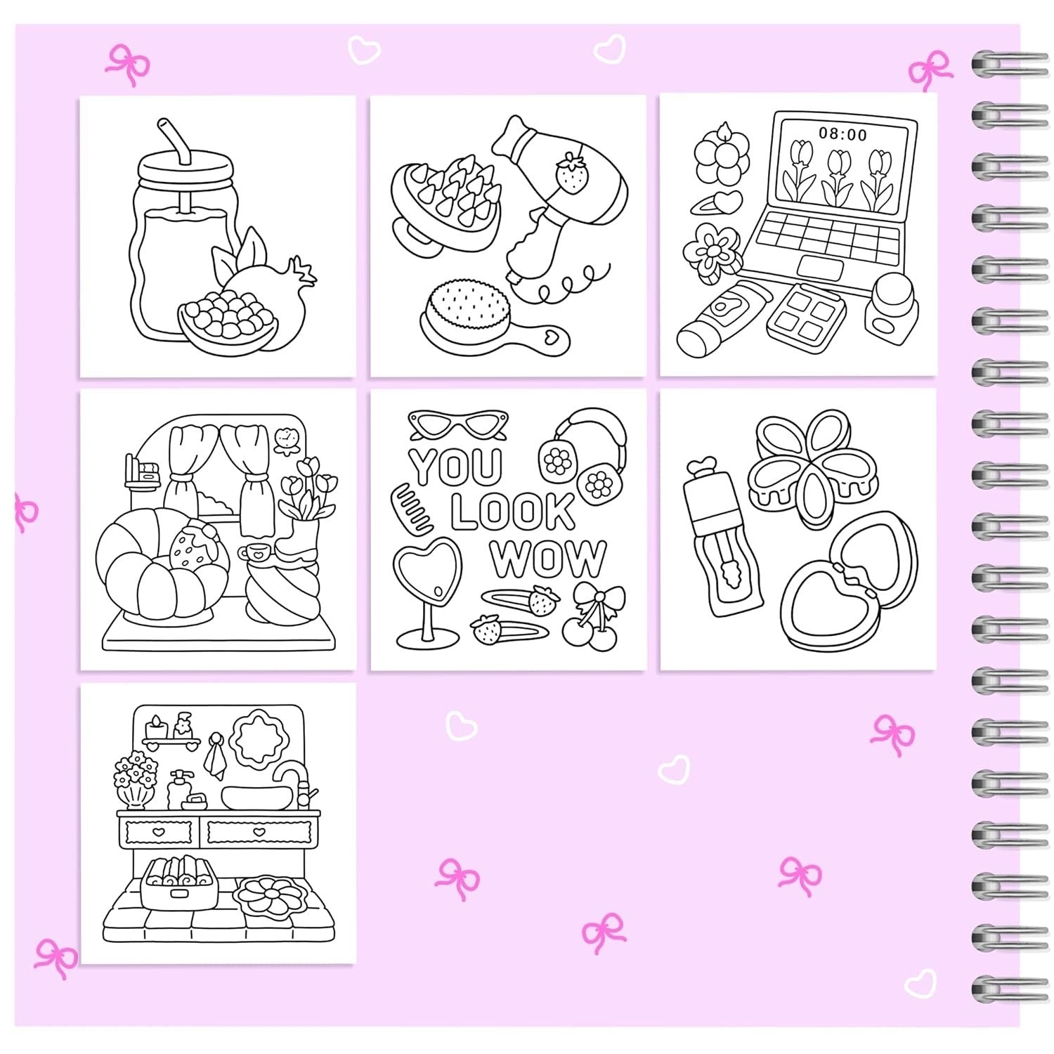 Self-Love: Girl Therapy Coloring Book, Spiral Bound, 40 pg. , 8.5" x 8.5" - Insatiable Sensations