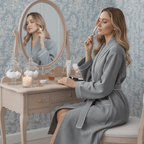 Women’s Waffle Piping Bathrobe – Lightweight Spa-Style Comfort - Insatiable Sensations